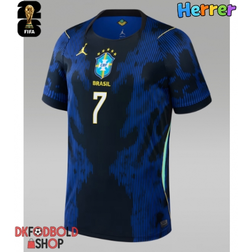 Brasilien Vinicius Junior #7 Udebanetrøje VM 2026 Kort ærmer